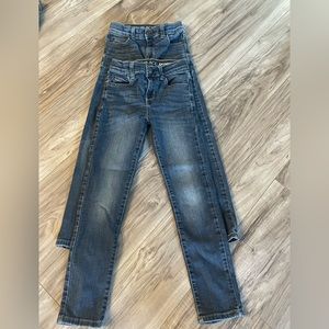 Skinny Stretch Jeans with adjustable waist; Size 7 Slim